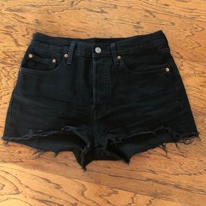 Levi’s high waisted jean shorts!